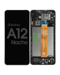Samsung A12 Nacho Screen Assembly Black (Service Centre Part)