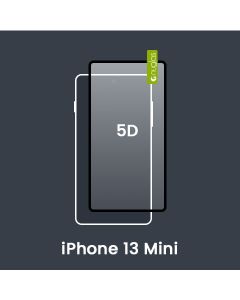 Nuglas Premium iPhone 13 Mini Tempered Glass Screen Protector [No Packaging - 5D Black]