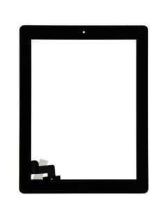 iPad 2 Compatible Touch Screen Assembly Black [Home Button + Tape]