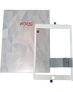 iPad 6 (2018) Compatible Touch Screen White FX5 [Tesa Tape + No Home Button]