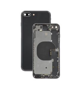 iPhone 8 Plus Compatible Back Housing Black [With Small Parts + No Logos]