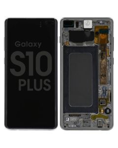 Samsung Galaxy S10 Plus Compatible Screen Assembly with Frame Black (Service Centre Part)