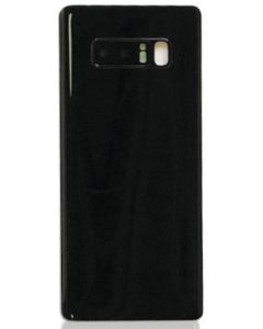 Samsung Note 8 Compatible Back Cover (With Camera Lens) [No Logos] Midnight Black