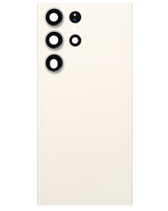 Samsung S23 Ultra Compatible Back Cover (With Camera Lens) Cream