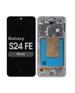 Samsung S24 FE Screen Assembly with Frame (Service Centre Part - Assembled) Silver