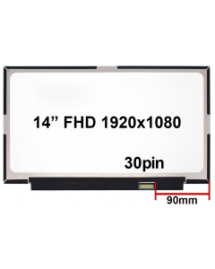 14" FHD Laptop LCD 1920x1080 30pin BRHS Nano Edge No Tabs Matte [SCR9080B]