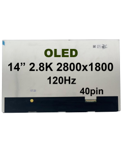 14" 2.8K Laptop OLED 2880x1800 40pin BRHS 120Hz Nano Edge No Tabs Matte [SCR9085B]