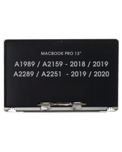 Screen Assembly for - Macbook Pro 13" (A1989 -A2159-A2289-A2251) 2018 - 2020 Silver
