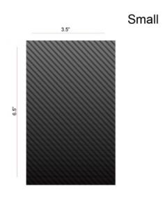 Carbon Fiber Film: Black , Small